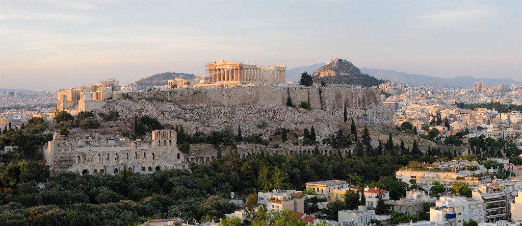 The Acropolis in Athens, Greece.